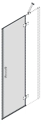 Produktbild von Gelco TRINITY Glas- Drehteil der Nischentür, Klarglas, rechts
