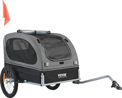 Obrázok produktu pre VEVOR príves pre psa 40 kg príves pre bicykel uhlíková oceľ + 600D Oxford tkanina + PP skladací 1440 x 720 x 779 mm ako príves Zložený rozmer 760 x 560 x 195 mm príves pre psy jogger Black&Grey