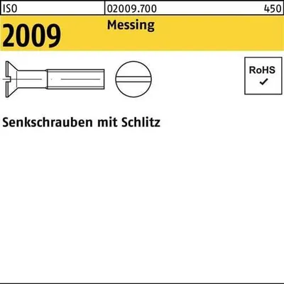 Produktbild von Reyher  Senkschrauben ISO 2009 Messing M 2,5 x 20 Ms (200 Stück)