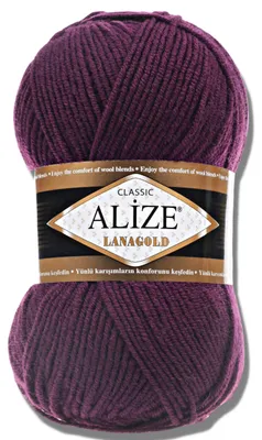 Image de Alize 1x 100g, fil Lanagold, couleur unie, idéal pour le crochet et le tricot (référence : 111)