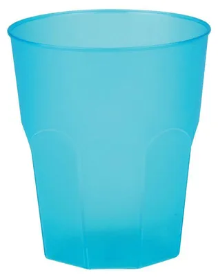Produktbild von 20 Mehrweg Becher türkis blau Plastikbecher 250ml Wiederverwendbar Frost bunt