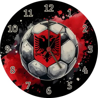 Produktbild von Fußball Albanien Wanduhr aus MDF