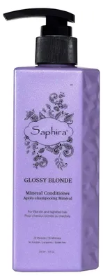 Imagen del producto de Saphira, Acondicionador para cabello rubio brillante, hidratante y protector del color, 1000 ml