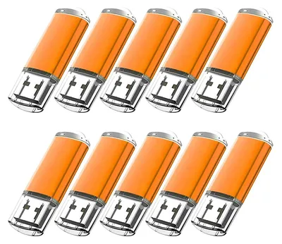 Produktbild von 10x 8GB USB 2.0 Stick Flash USB Drive Kompakt USB Flashdrive Speicherstick Memorystick Farbe: Orange