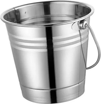 Image de Seau à glace en acier inoxydable isolé, argenté, 1 L