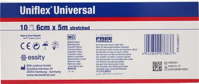 Zdjęcie produktu dla Uniflex bandaż uniwersalny 6 cmx5 m celofan biały 10 szt