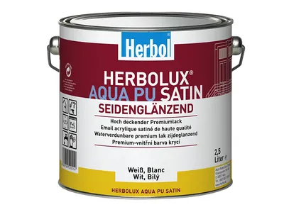 Produktbild von Herbol Herbolux Aqua PolyurethanSatin 2,5L weiss Lack