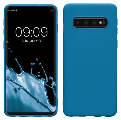 Produktbild von kwmobile Handyhülle für Samsung Galaxy S10 Hülle - TPU Case - Kabelloses Laden - Schutzhülle Cover in Karibikblau
