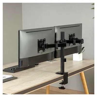 Produktbild von Monitorhalterung für zwei Monitore bis 32 Zoll mit Tischklemme und VESA 75/100