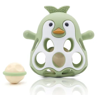 Immagine prodotto di Elzusha - Sonaglio e anello da mordere in silicone per bambini