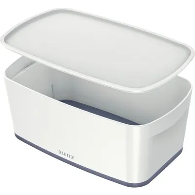 Produktbild von LEITZ MyBox Aufbewahrungsbox 5,0 l perlweiß/grau 31,8 x 19,1 x 12,8 cm, 1 St.