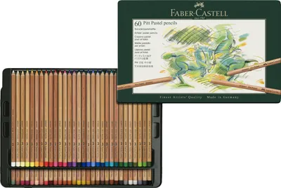 Produktbild von FABER-CASTELL - Buntstifte Set Pitt Pastell 60-teilig im Metalletui – Mehrfarbig