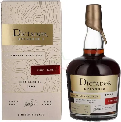 Produktbild von Dictador EPISODIO I 22 Years Old PORT CASK Colombian Aged Rum 1999 43.00 % 0,70 lt.