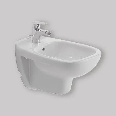 Immagine prodotto di Duravit D-Code bidet mural, avec trou pour robinetterie, avec trop-plein, 355x545x350mm, blanc brillant, 2257150000, 2257150000