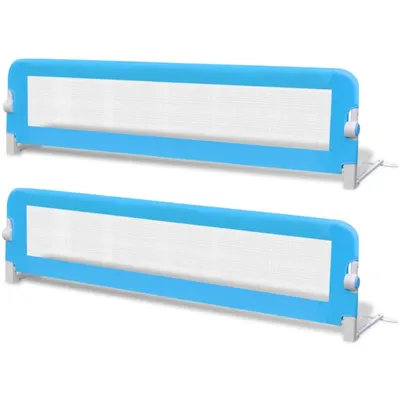Immagine prodotto di vidaXL Protezione per letto per bambini 2 pezzi Blu 150 x 42 cm