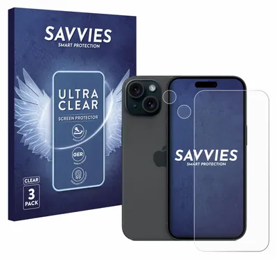 A product shot showing the packaging for a screen protector and a smartphone with a screen protector applied.