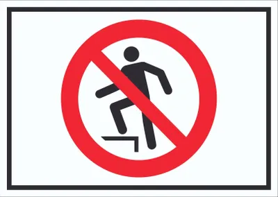 Produktbild von Aufsteigen verboten Symbol Schild A4 (210x297mm)
