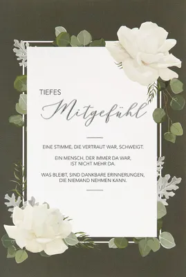 Produktbild von Trauer – Beileid - Kondolenzkarte im Format 11,5 x 17 cm mit