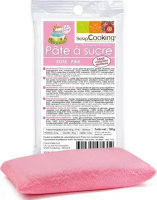 Produktbild von Zuckerteig - Rosa 100g