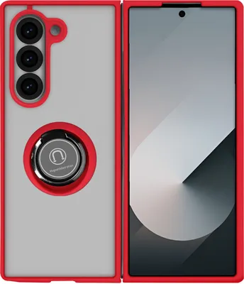 Produktbild von Avizar, Schutzhülle Galaxy Z Fold 6 Stoßfest Magnetringhalter, Rot
