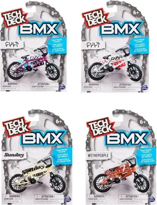 Produktbild von Tech Deck , BMX-Fingerfahrrad, authentisches Mini-BMX für actionreiche Stunts, original Artwork bekannter Marken, für Fingerakrobaten ab 6 Jahren, Zufallsauswahl: keine bestimmte Sorte wählbar, Fingerfahrrad, 6 Jahr(e)