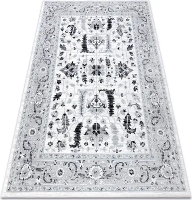 Produktbild von Teppich ARGENT - W7039 Blumen grau / schwarz Grau 160x220 cm