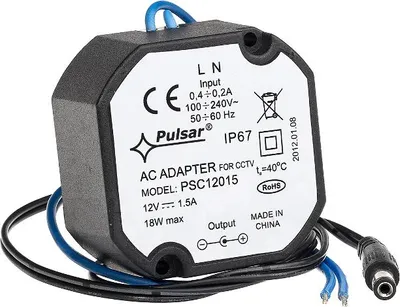 Produktbild von PULSAR PSC12015, Stromversorgung, Drinnen, Schwarz, IP67, CE, 18 W