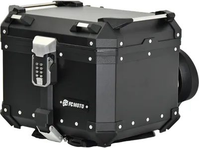 Produktbild von FC-Moto Terreno X PRO Keyless Alu Topcase mit verstellbarer Rückenlehne, schwarz, 45 ltr.