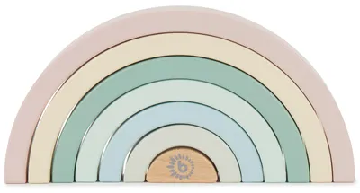 Productafbeelding van Bieco ontwikkelingsspeelgoed voor baby's: houten regenboog | Houten regenboogblokken in pastelkleuren | Houten regenboogpuzzel | Boogvormig stapeleffect speelgoed van hout | Kleurrijke houten regenboog | Ontwikkelingsspeelgoed geschikt vanaf 1 jaar