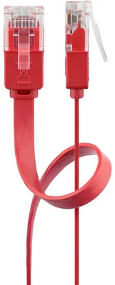 Produktbild von CAT 6 Netzwerkkabel  Flach U/UTP, rot, 2m