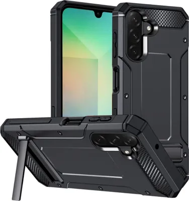 Produktbild von Hybrid Armor Kickstand Hülle für Samsung Galaxy A26 5G – Robuster Schutz in Schwarz KP36556