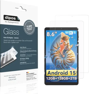 Image de 2x Protection ecrán pour Blackview Link2 8 Zoll mat Verre souple Film Protecteur 9H dipos
