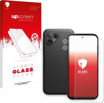 Produktbild von upscreen Schutzglas für Fairphone 5 (Display+Kamera) Schutzfolie Panzer Folie Glas Display Schutz klar