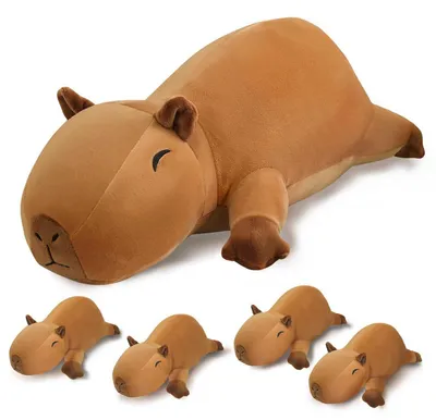 Immagine prodotto di Orsacchiotto di capibara con 4 cuccioli, morbido cuscino di peluche, regalo per bambini