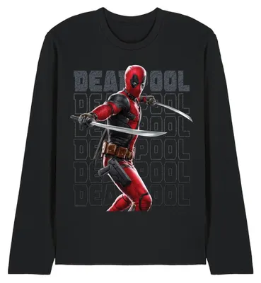 Produktbild von Deadpool & Wolverine - T-Shirt für Herren/Damen Uni, Langärmlig TV34239 (S) (Schwarz)