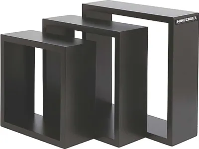 Produktbild von Wandregale 'Minecraft' - 3er Set - Cubes in verschiedenen Größen - Anthrazit