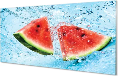Produktbild von Glasbilder 120x60 Wandkunst Wassermelone Wasser