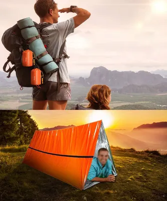 Produktbild von Outdoor Schlafsack,210*91cm,Wasserdicht, Reißfest, Warm, Leicht, mit Reißverschluss,orange,Kommt mit Aufbewahrungstasche und Plastikpfeife