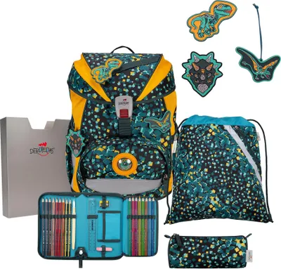 Produktbild von DerDieDas ErgoFlex Light Dino Time Schulranzenset 5-teilig
