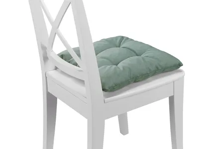 Immagine prodotto di Set di 2 cuscini per sedia | Cuscini turchesi 38 x 38 x 6 cm | Per giardino, cucina e sala da pranzo | XDREAM