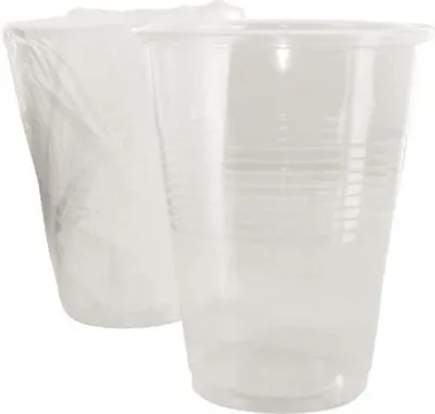 Einweg-Trinkbecher, 255 ml, 500 Stück, rund, Kunststoff, transparent