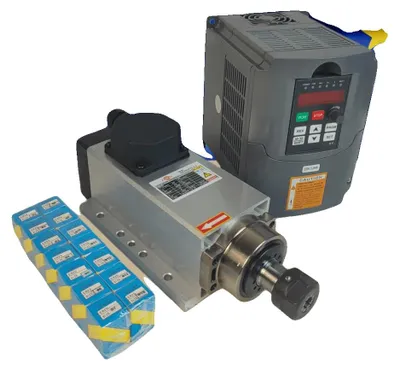 Image de Moteur de broche, haute précision, refroidissement par air, kit 4