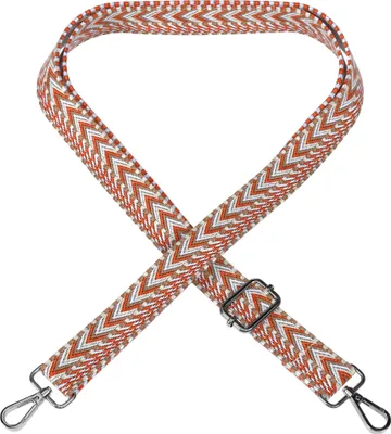 Produktbild von EAZY CASE - Verstellbarer Taschengurt, Ersatz Schultergurt für Handtaschen, Umhängeband mit Karabiner in Silber, breiter Taschenriemen für Taschen, DIY Taschenband in Orange