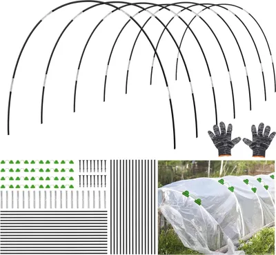 Produktbild von 30 Stück Tunnelbögen für erhöhtes Blumenbett Folientunnel Türen Tünnelunterstützung Pflanztunnel Bogenringe zur Schutz vor Insekten und Vögeln