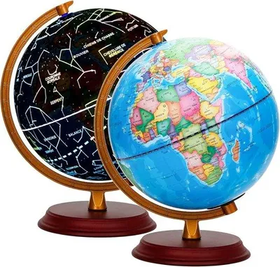 Immagine prodotto di Globo luminoso - didattico - 1 pezzo - 20 cm - base in legno