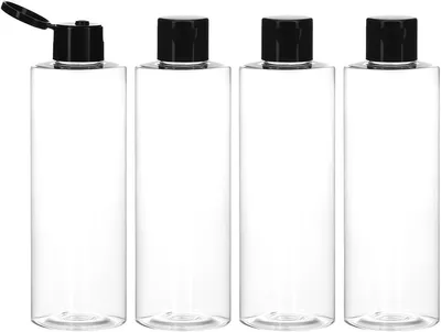 Set von 4 Reiseflaschen mit 250ML Flip-Top-Deckel für Kosmetik, Shampoo und Reisen