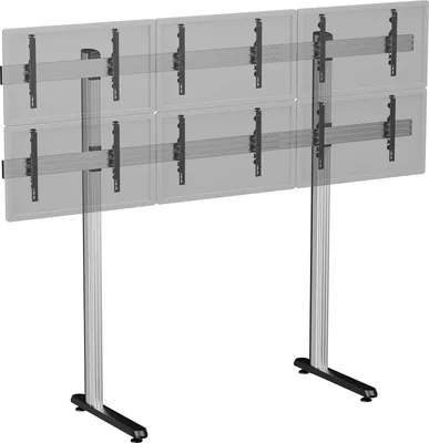 Image de Support TV sur pieds - 6 écrans 50''- 55'' -  Hauteur 240 cm - A poser