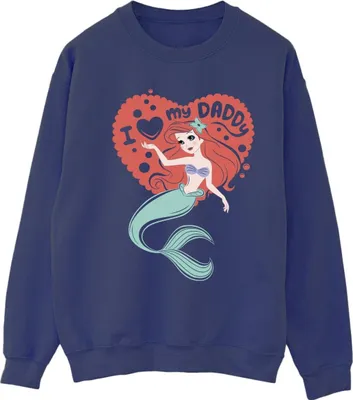 Produktbild von Disney - "The Little Mermaid Daddy" Sweatshirt für Damen BI23379 (S) (Marineblau)