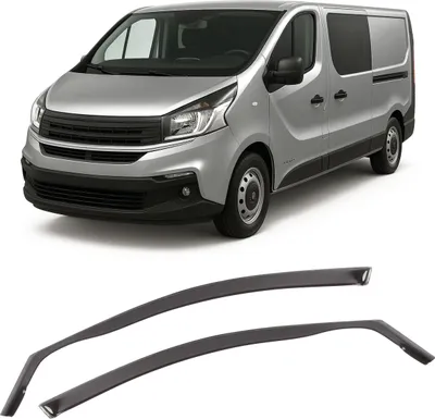 Produktbild von WALSER Premium Auto Windabweiser für Renault Trafic III 05/2014-Heute, Fiat Talento 06/2016-Heute, Passform Regenabweiser Set für Fahrer- und Beifahrerseite, Auto Windabweiser 2 Stk.