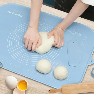 Obrázok produktu pre Veľká silikónová podložka na cesto 65x45cm nepriľnavá podložka na miesenie cesta